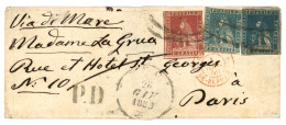 TOSCANY : 1859 1c + 2c + 6c Canc. On Envelope To PARIS (FRANCE). Vf. - Unclassified