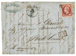 MAURITIUS - Incoming Mail : 1860 FRANCE 80c (n°17) With 4 Nice Margins On Entire Letter From BORDEAUX To PORT-LOUIS (MAU - Mauricio (...-1967)