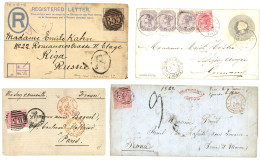 MAURITIUS : 1862/94 Superb Lot Of 4 Covers From MAURITIUS With Interesting Franking + 1 Stamp. Vvf. - Mauritius (...-1967)