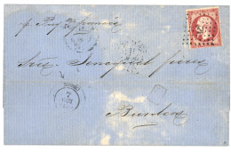 MEXICO - French Mail : 1867 FRANCE 80c Canc. ANCHOR + TAMPICO (scarce) On Entire Letter With Text From TAMPICO To BORDEA - Mexiko