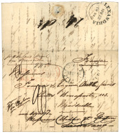 1848 Entire Letter Datelined "AMPENAN" Via SAMARANG To MARSEILLE (FRANCE). Verso, ALEXANDRIA. NBVV Certificate (2000). V - Niederländisch-Indien