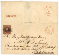 KOEDOES Via SAMARANG : 1866 10c (n°1) 4 Nice Margins + KOEDOES Straightline (verso) + SAMARANG On Entire To BATAVIA. RAR - Niederländisch-Indien