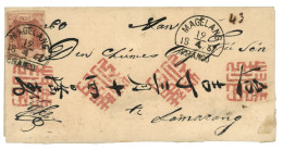 MAGELAND : 1867 10c (n°1) 4 Nice Margins Canc. MAGELAN On Cover To SAMARANG. Superb. - India Holandeses