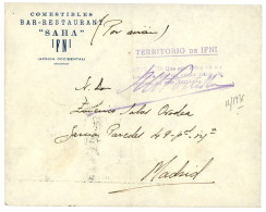 IFNI : 1935 TERRITORIO DE IFNI Violet On Envelope From SAHA To MADRID. Vf. - Ifni