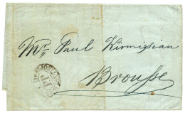 TURKEY - SHIP MAIL : 1854 P.P / COSTANTINOPLI Cachet On Entire Letter From CONSTANTINOPLE To BROUSSE. Vf. - Autres & Non Classés
