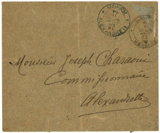 TURKEY : 1894 Bisect 1P (fault) Canc. MERSINE + ALEXANDRETTE On Envelope. Vvf. - Other & Unclassified