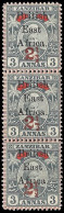 British East Africa 1897 2½a On 3A UPU Ovpt Double Albino - Kenya, Uganda & Tanganyika