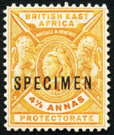 British East Africa 1896 4½a Specimen M - Kenya, Ouganda & Tanganyika