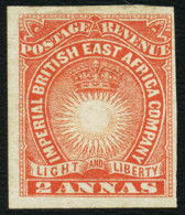 British East Africa 1890 2A Imperforate - Kenya, Ouganda & Tanganyika