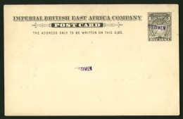 British East Africa 1893 1A Postcard Specimen - Kenya, Oeganda & Tanganyika