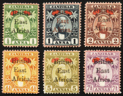 British East Africa 1897 Ovpts Rare Set UPU With Stop - Kenya, Oeganda & Tanganyika