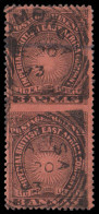 British East Africa 1890 3a Imperf Between Pair VF/U - Kenya, Uganda & Tanganyika
