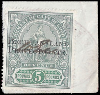 Bechuanaland Revenues 1913 £5 Green Cape Ovptd VF/U - Sonstige & Ohne Zuordnung