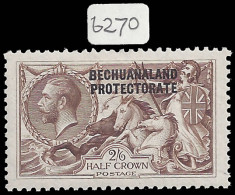 Bechuanaland 1923 2/6 Bradbury Seahorse VF/M With Re-Entries - Other & Unclassified