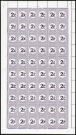 Bechuanaland Postage Due 1961 2c On 2d Complete Pane With Flaws - Andere & Zonder Classificatie