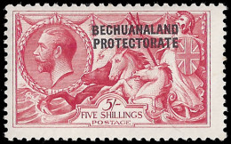 Bechuanaland 1920 5/- Bradbury Seahorse VF/M  - Autres & Non Classés