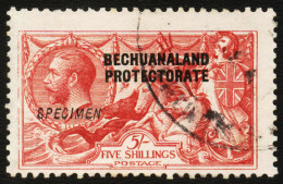 Bechuanaland 1914 5/- Gabon Receiving Authority Specimen - Otros & Sin Clasificación