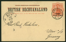 Bechuanaland 1895 Postcard Vryburg To Germany - Altri & Non Classificati