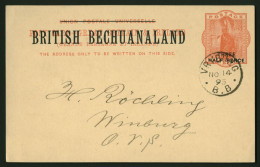 Bechuanaland 1895 Postcard Vryburg To Ofs - Altri & Non Classificati