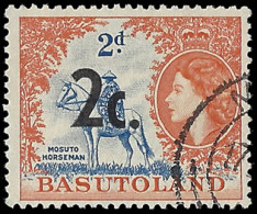 Basutoland 1961 QEII 2c On 2d Tempo Bold Trial Overprint, Scarce - Other & Unclassified