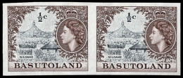 Basutoland 1961 QEII Â½c Imperf Pair - Autres & Non Classés