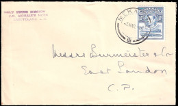 Basutoland 1949 Cover Mekading To East London - Other & Unclassified