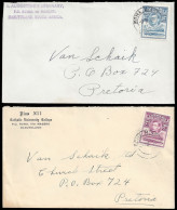 Basutoland 1945 -1947 KGVI Roma Mission Covers - Other & Unclassified