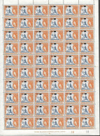 Basutoland 1959 ½d On 2d Full Sheet With Imprints Etc - Autres & Non Classés