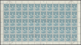 Basutoland 1938 KGVI 1Â½d Light Blue Full Sheet CTO Mafeteng - Andere & Zonder Classificatie