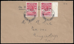 Basutoland 1933 Official Mail Maseru To Krugersdorp - Otros & Sin Clasificación