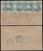 Basutoland 1933 South Africa ½d Block On Maseru Letter - Otros & Sin Clasificación