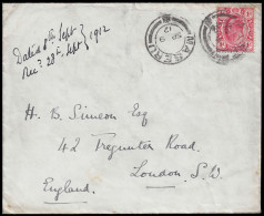 Basutoland 1912 Envelope Franked Transvaal KEVII 1d  - Otros & Sin Clasificación