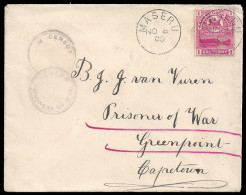 Basutoland 1900 Boer War Cover Maseru To POW Green Point - Other & Unclassified