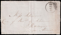 Basutoland 1855 Rolland Letter From Beersheba Via Smithfield Ofs - Otros & Sin Clasificación
