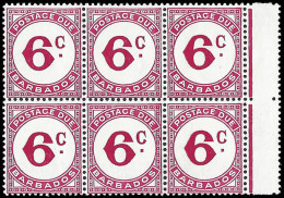 Barbados 1953 Postage Dues St Edward's Crown Wmk Error - Barbados (...-1966)