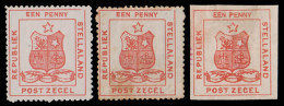 . Stellaland 1884 Arms 1d Trio: Type 5's & Imperf Forgery - Altri & Non Classificati