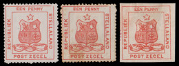 . Stellaland 1884 Arms 1d Trio: Type 5's & Imperf Forgery - Other & Unclassified