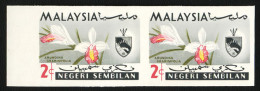 Malaysia Negri Sembilan 1965 Orchids 2c Imperf Pair - Otros & Sin Clasificación