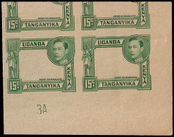 KUT 1938 KGVI 15c Imperf Plate Proof / Printer's Trial - Kenya, Uganda & Tanganyika
