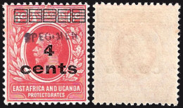 KUT 1919 4c On 6c Handstamped Specimen Type K2 VF/M  - Kenya, Uganda & Tanganyika