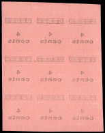 KUT 1919 4c Surcharge Plate Proof Of Overprint, Offsets - Kenya, Uganda & Tanganyika