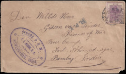 India 1901 Ahmednagar Nixon Censored Cover - Otros & Sin Clasificación