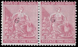 Griqualand West 1878 SG 15 & 16 1d Type 15&16 In Pair - Griqualandia Occidental (1874-1879)