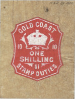 Gold Coast Revenue 1901 1/- De La Rue Handpainted Duties Essay - Costa D'Oro (...-1957)