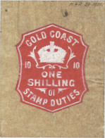 Gold Coast Revenue 1901 1/- De La Rue Handpainted Duties Essay - Costa De Oro (...-1957)