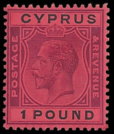 Cyprus 1924 KGV £1 VF/M  - Cyprus (...-1960)
