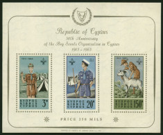 Cyprus 1963 Scouts Miniature Sheet UM  - Cyprus (...-1960)