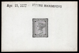Ceylon 1877 QV 64c Die Proof Before Hardening, Rare - Ceylon (...-1947)