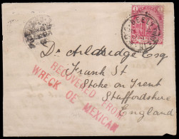 Cape Of Good Hope 1900 Mexican Wreck Salvaged Letter - Cap De Bonne Espérance (1853-1904)