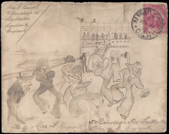 Cape Of Good Hope 1900 Handpainted Illustrated Envelope - Cap De Bonne Espérance (1853-1904)